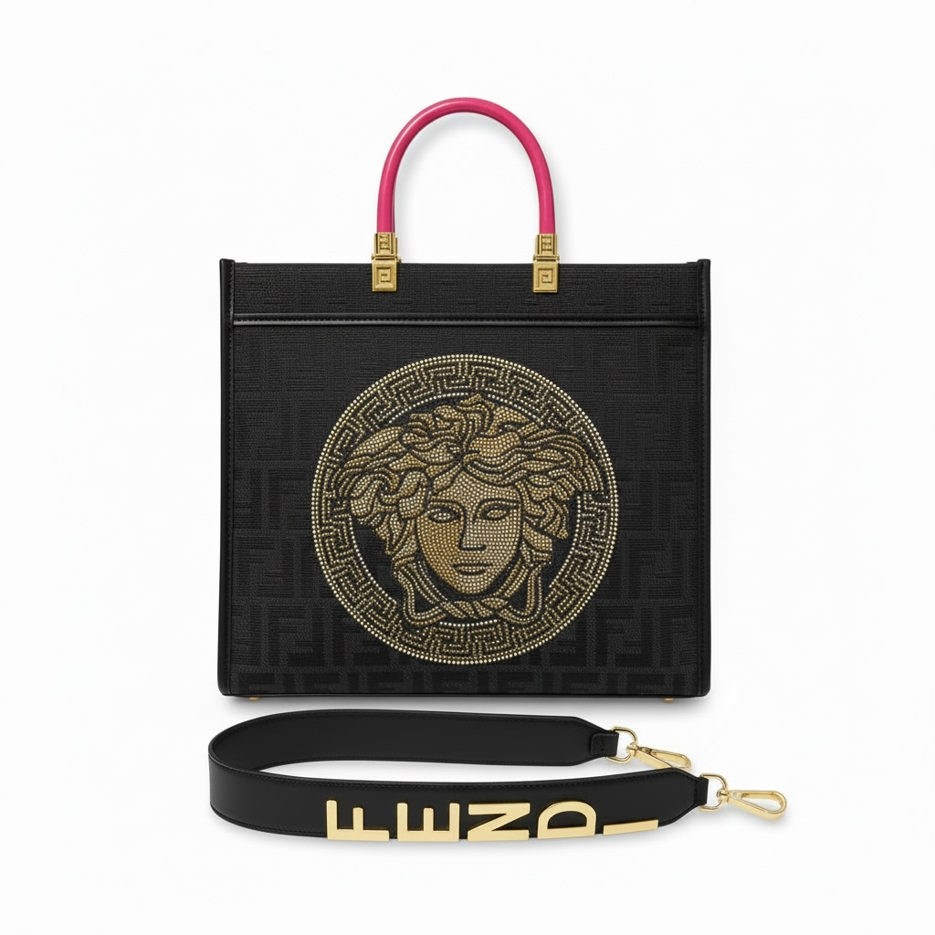 Fendace Medusa Tote 🖤💗 | Fendi x Versace Luxury Collaboration