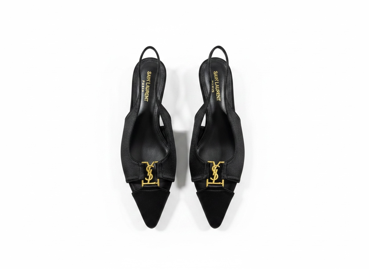 Saint Laurent YSL Slingback Flats 🖤✨