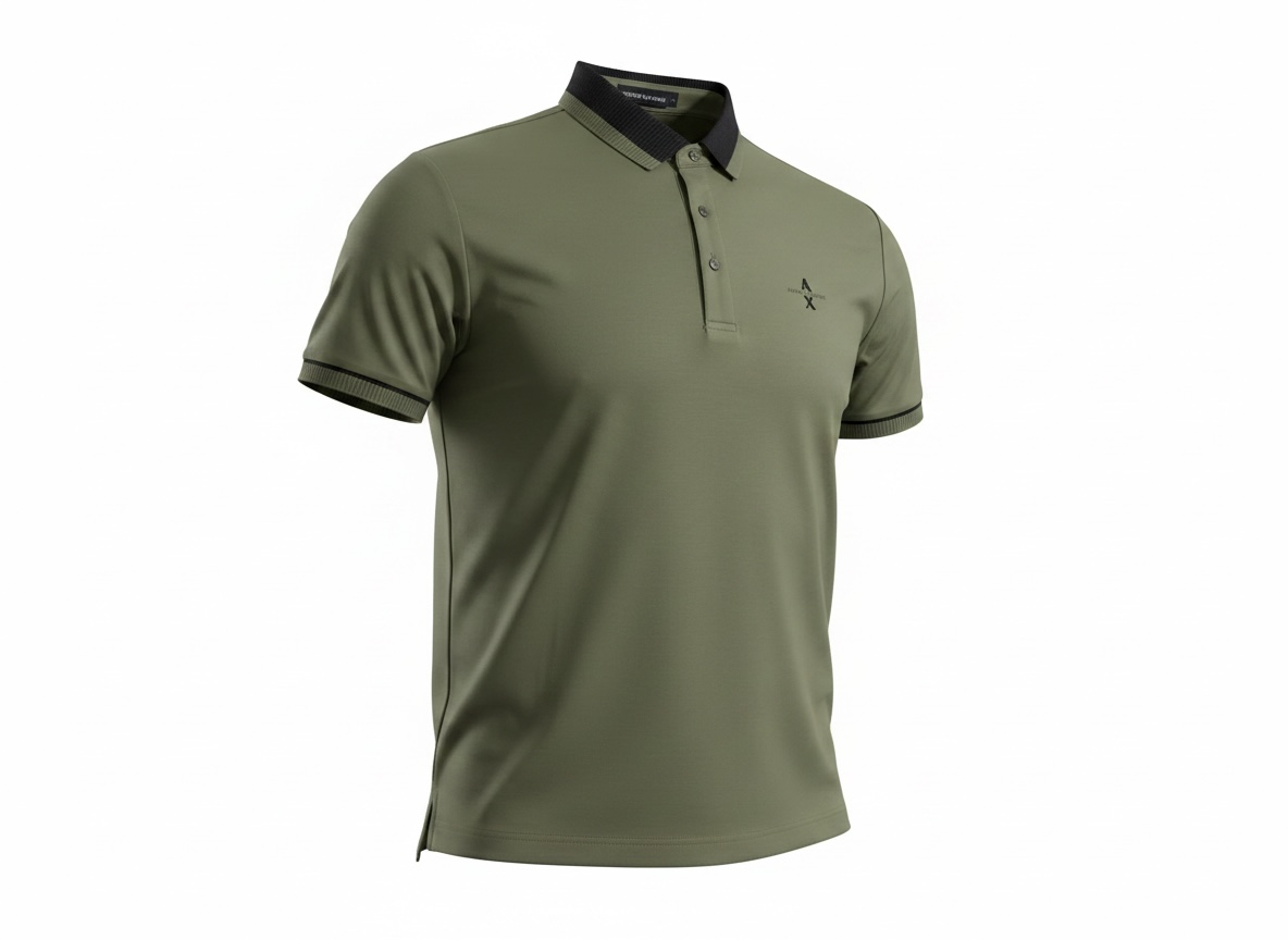 Armani Exchange Olive Polo Shirt 💚🖤 Smart Casual Essential