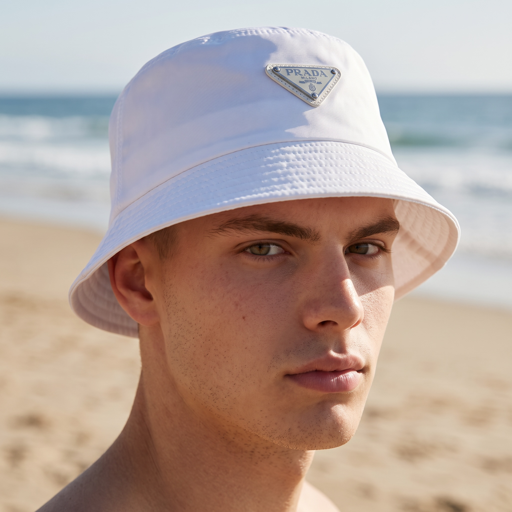 🤍 Prada Nylon Bucket Hat | Clean White Minimal Luxury ✨