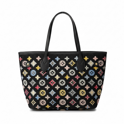 ✨ Louis Vuitton Beaded Monogram Tote – Black Multicolor 💎🖤
