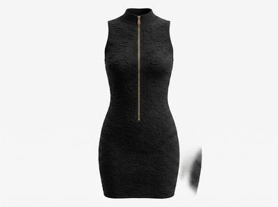 🖤 Balmain Gold Button Knit Mini Dress