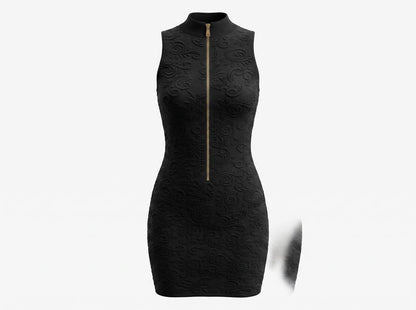 🖤 Balmain Gold Button Knit Mini Dress