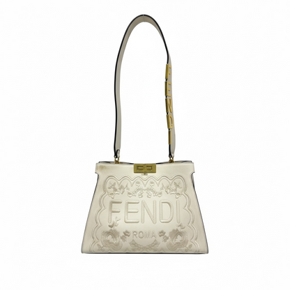 Fendi Roma Embossed Luxury Handbag 🤍✨