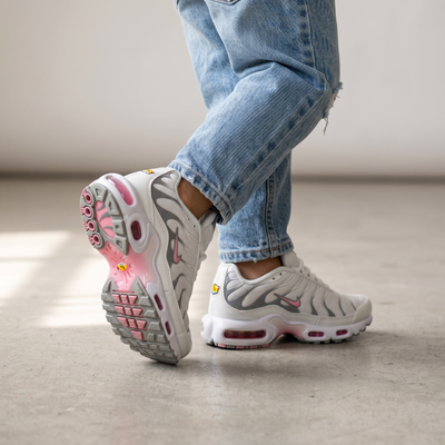 Nike Kids Air Cushion Sneakers – Pink & Grey Sport Shoes 👟💗