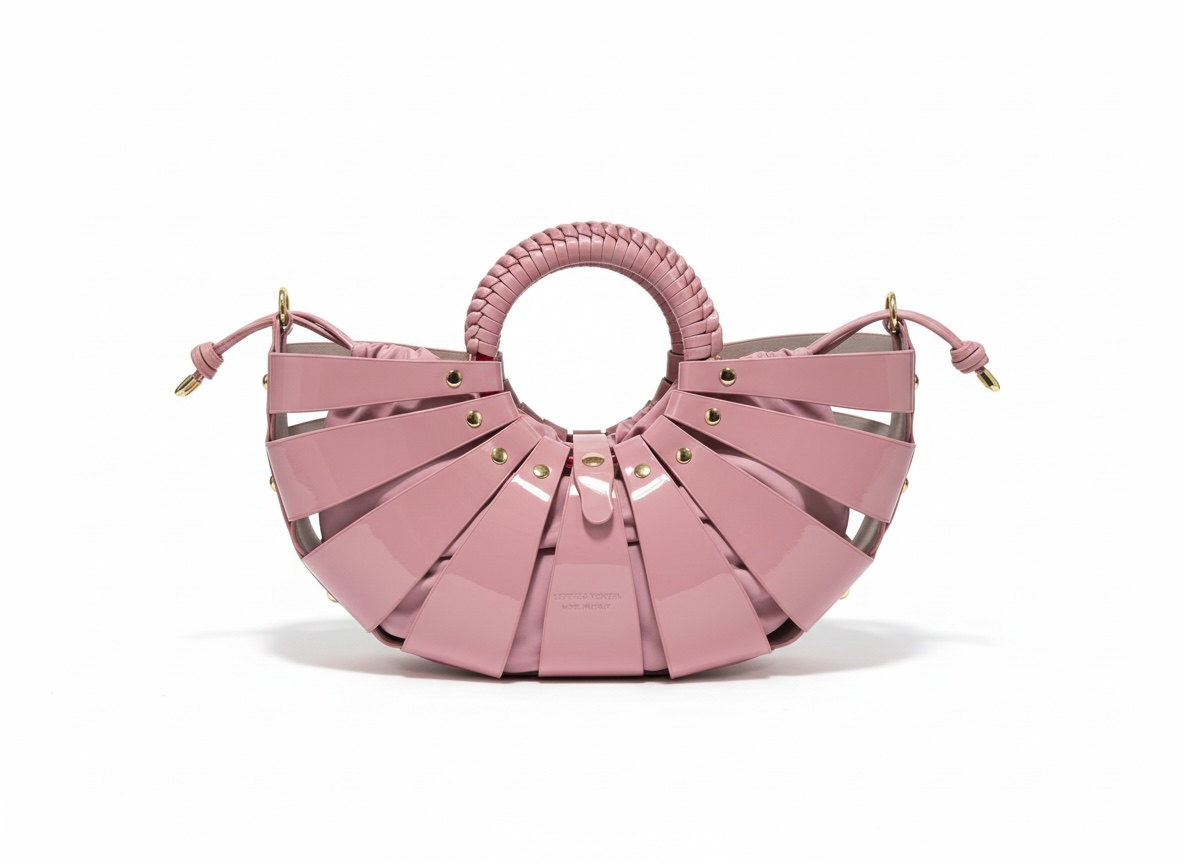 Bottega Veneta Pink Arc Handle Bag 💗✨ Sculptural Mini Statement Handbag