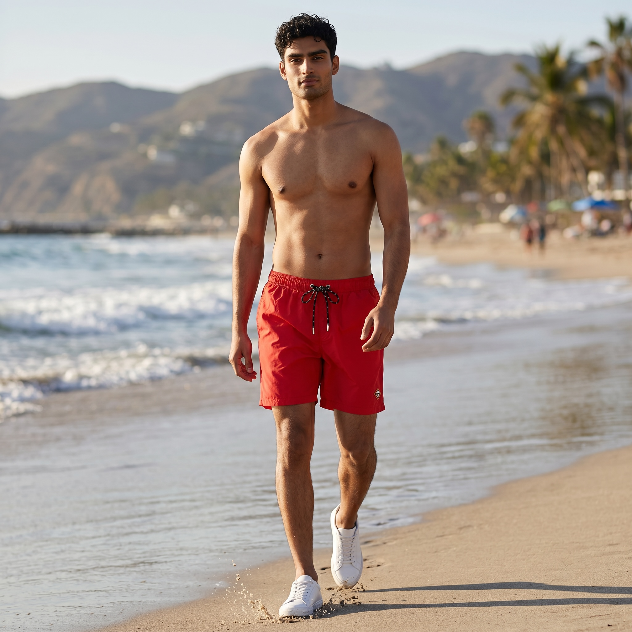 🔥🌊 Casablanca Red Luxury Swim Shorts – Summer Beach Essential ☀️🏖️