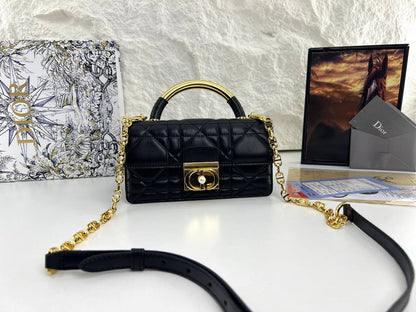 Dior Caro Mini Bag  Cannage Leather with Gold Hardware