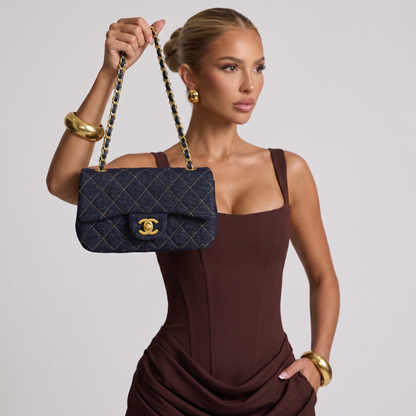✨ Chanel Denim Classic Flap Bag – Navy Blue Quilted Edition ✨