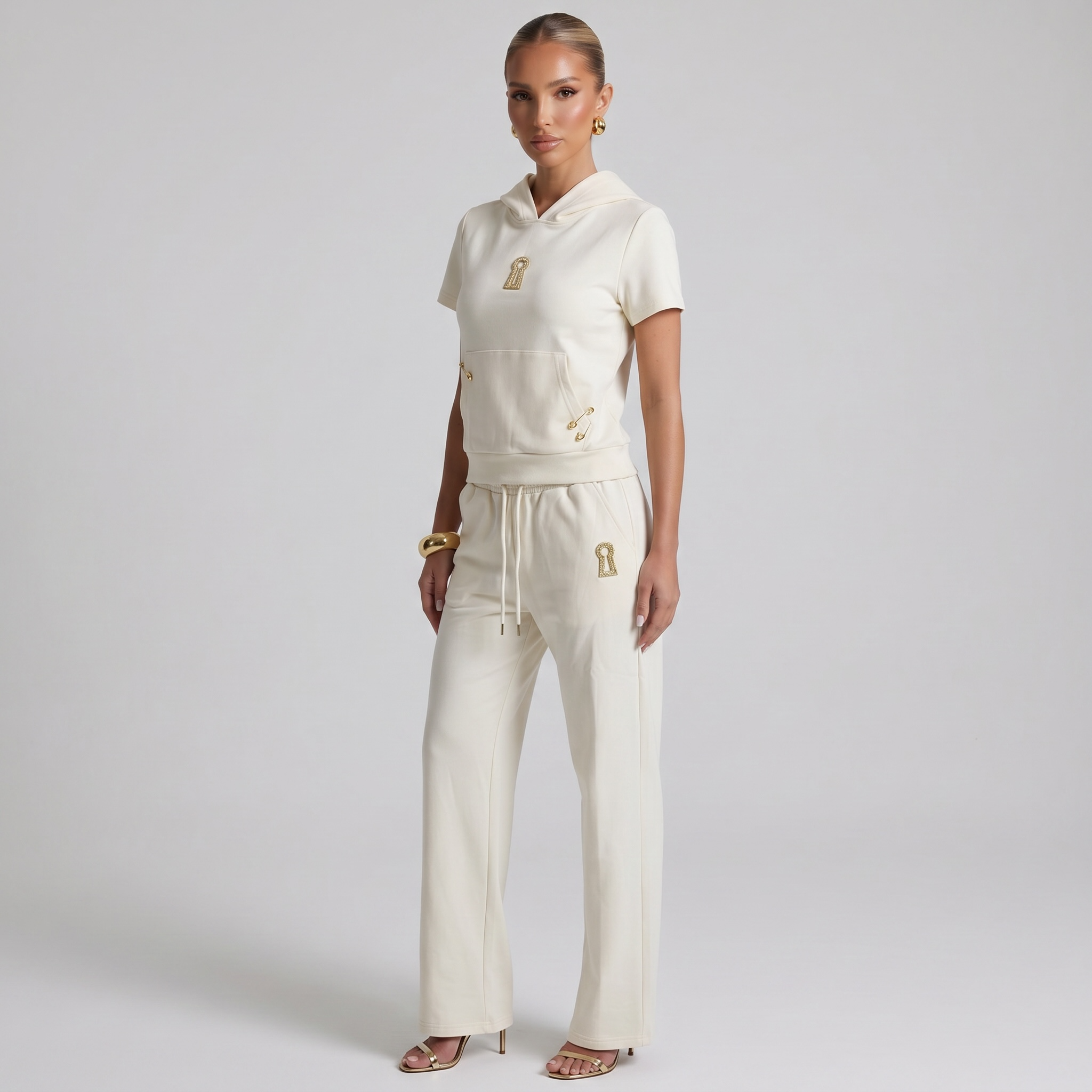 Schiaparelli Ivory Keyhole Tracksuit Set 🤍🔑✨🔥