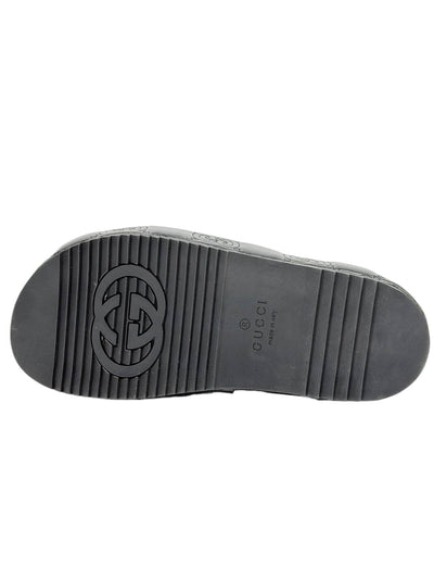 GUCCI GG Embossed Slide Sandals – Black Edition 🖤✨