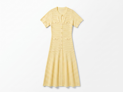 💛 Sandro Textured Knit Midi Dress one size