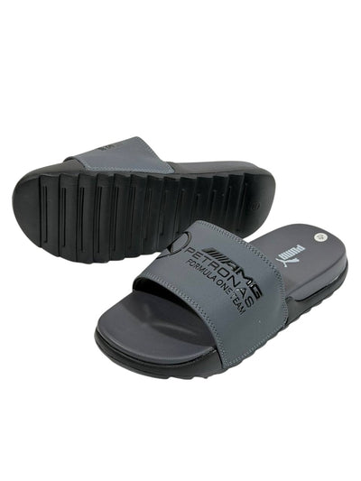 PUMA x AMG PETRONAS Slide Sandals – Grey Edition ⚙️🏁