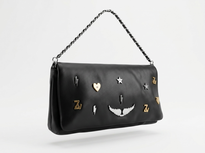 Zadig & Voltaire Black Rock Charm Chain Shoulder Bag 🖤⚡⭐🪽✨