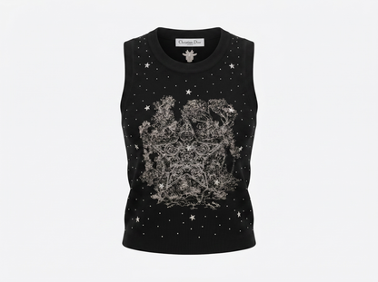 🖤 Dior Lucky Star Sleeveless Knit Top ✨