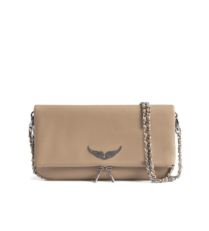 Zadig & Voltaire Beige Leather Clutch 🤍✨ | Minimal Chic Essential