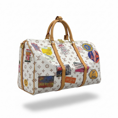 Louis Vuitton White Monogram Travel Stickers Speedy Bag 🤍👜✈️
