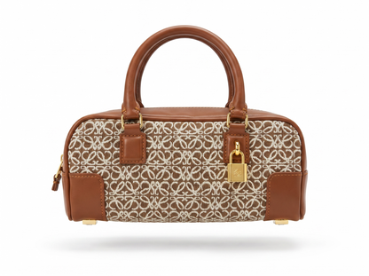 Loewe Anagram Canvas Boston Bag – Tan & Sand 🤎✨