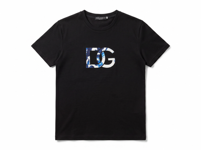 🖤💙 Dolce & Gabbana Majolica T-Shirt & Pleated Maxi Skirt Set |