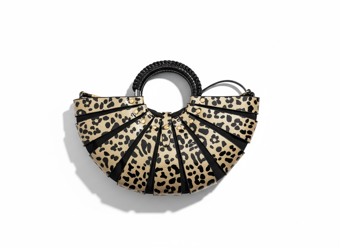 Bottega Veneta Leopard Arc Handle Bag 🐆🖤 Sculptural Statement Luxury Handbag