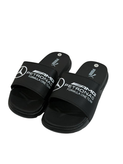 PUMA x AMG PETRONAS Slide Sandals – Black Edition 🖤🏁