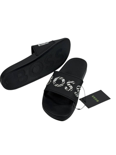 BOSS Logo Slides – Black Statement Edition ⚫🔥