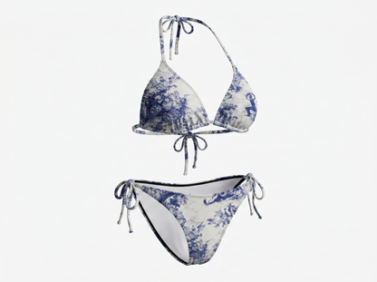Christian Dior Toile de Jouy Bikini Set with Matching Pareo 💙🤍🌊