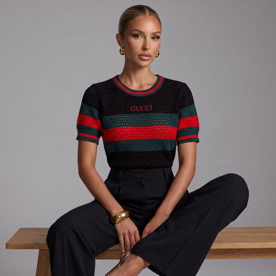 ❤️💚 Gucci Web Stripe Knit Top (one size)