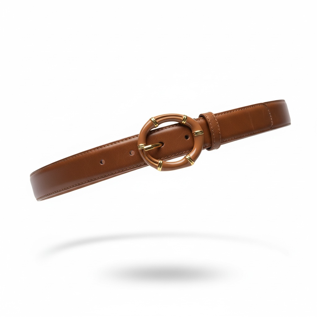 🤎✨ Gucci Leather Belt with Oval Buckle ✨🤎