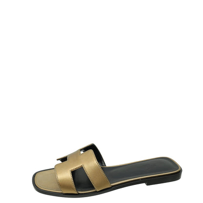 HERMÈS Inspired Metallic H Sandals ✨🤎 | Gold Luxe Edition