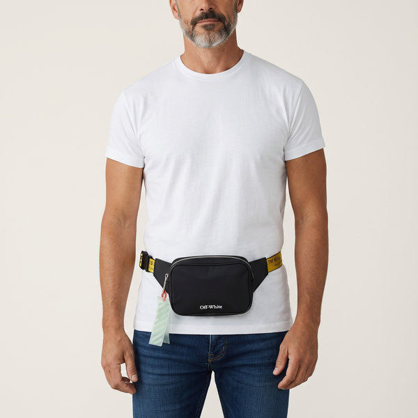 🖤 Off-White Signature Black Waist Bag 🔥
