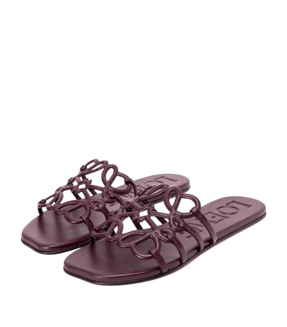 LOEWE Anagram Slide Sandals 🍷✨ | Elegant Minimal Statement