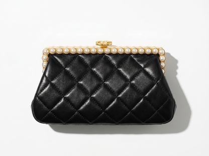 🖤 Chanel Pearl Noir Evening Clutch 🖤