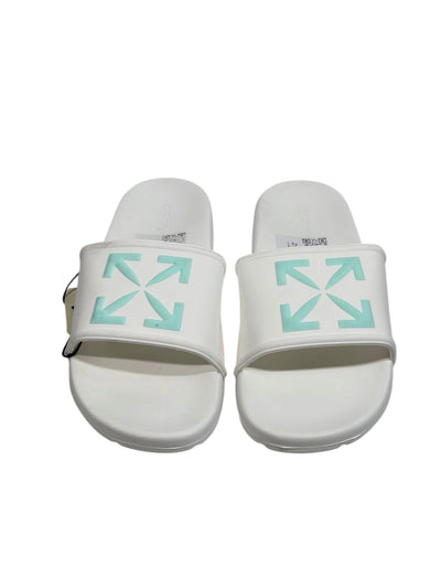 OFF-WHITE Slides – White Mint Arrow Edition 🤍💚