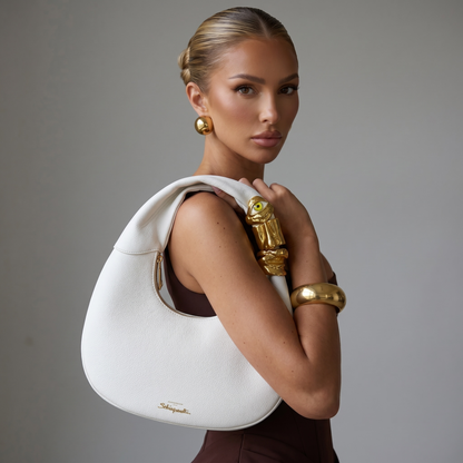 Schiaparelli Sculpted Eye Hobo Bag – Ivory & Gold ✨👁