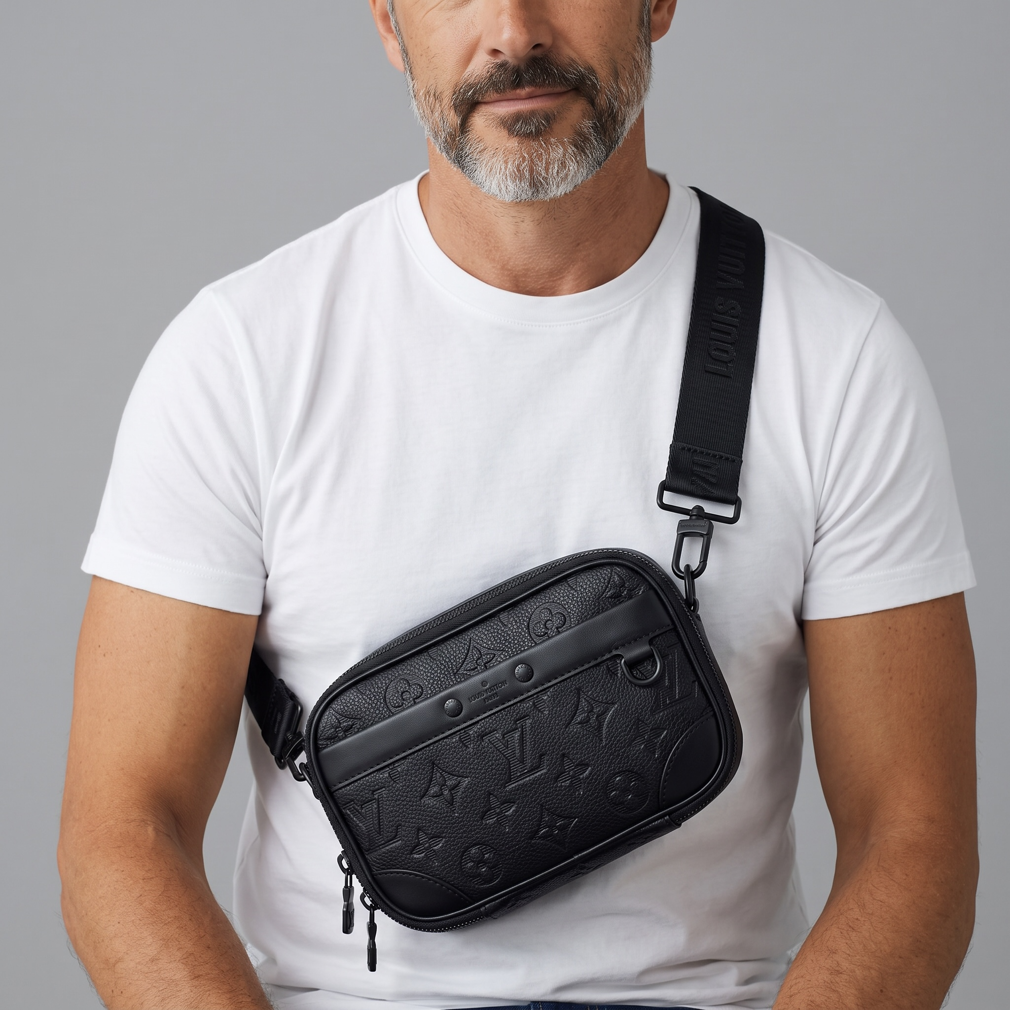 Louis Vuitton Monogram Shadow Leather Crossbody Bag – Black