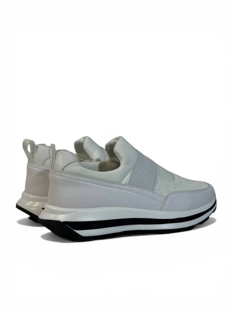 Louis Vuitton White Monogram Slip-On Sneakers 🤍✨ Luxury Clean Style