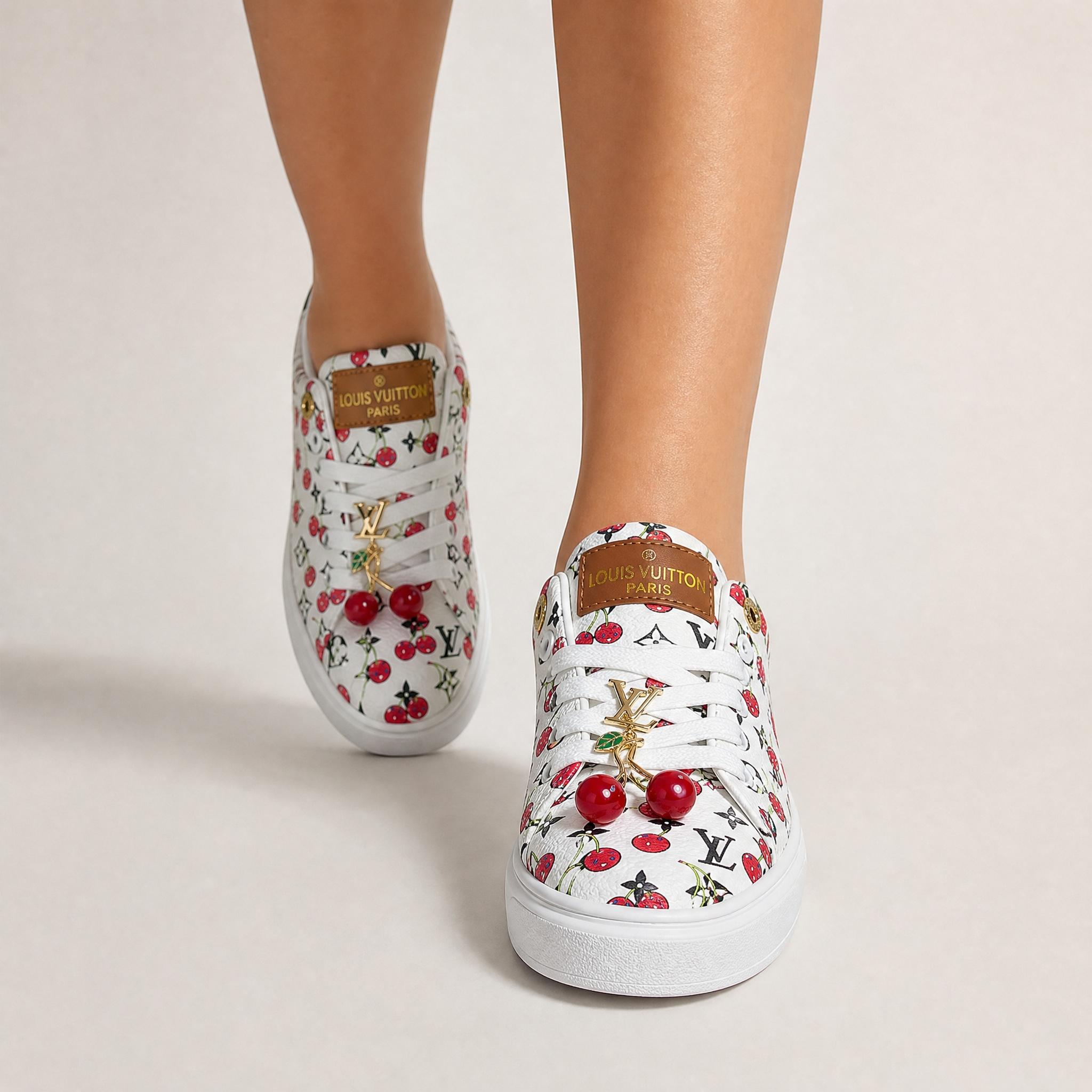 Louis Vuitton Cherry Blossom Monogram Platform Sneakers 🍒🤍