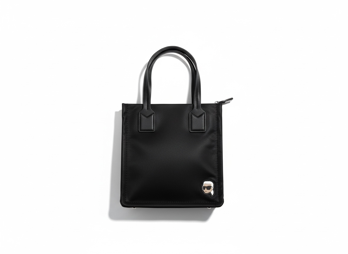KARL LAGERFELD Mini Black Tote Bag 🖤✨ | Crossbody Set with Pouch
