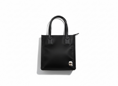 KARL LAGERFELD Mini Black Tote Bag 🖤✨ | Crossbody Set with Pouch