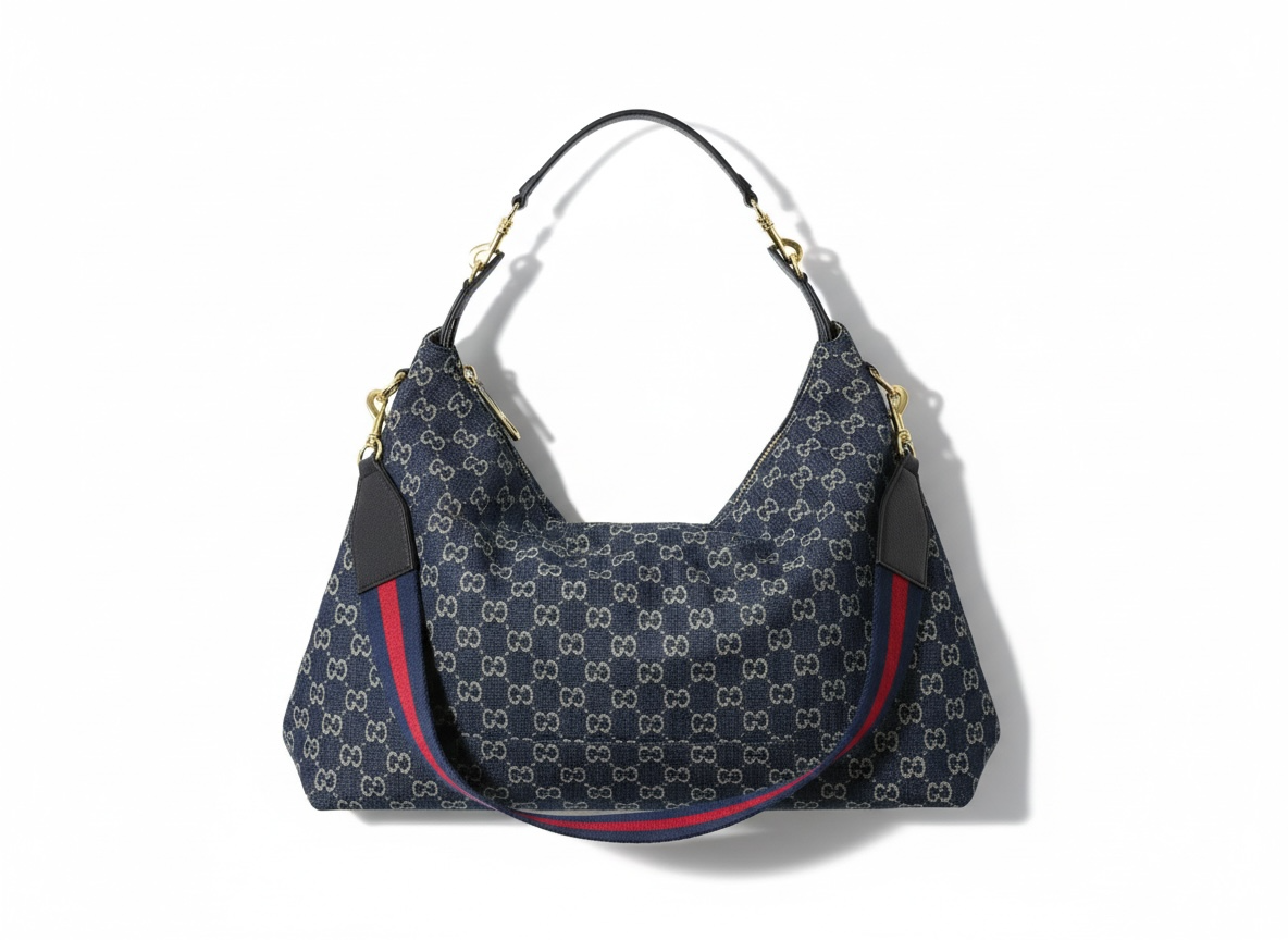 GUCCI GG Denim Shoulder Bag 💙✨ | Web Strap Street Luxury