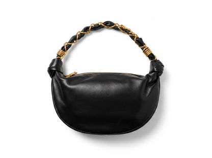 🖤 Saint Laurent Le 5 À 7 Leather Hobo Bag – Black & Gold Luxury Edition ✨