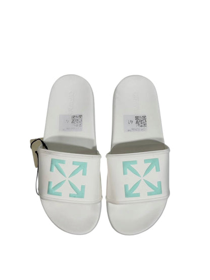 OFF-WHITE Slides – White Mint Arrow Edition 🤍💚