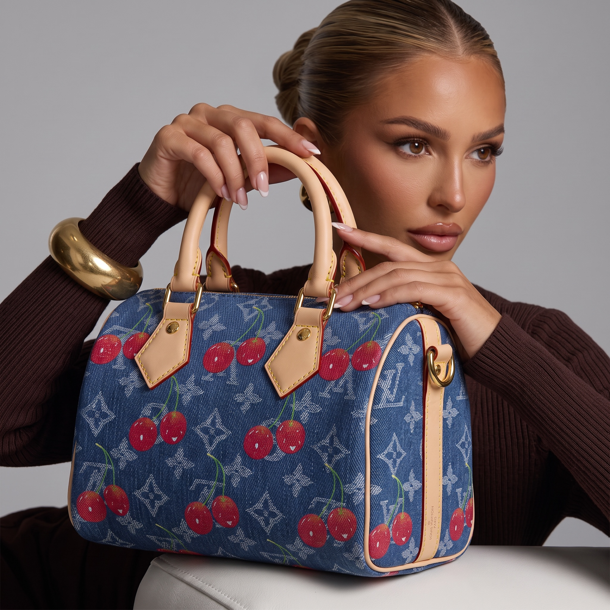 Louis Vuitton Denim Cherry Bag – Blue 🍒👜