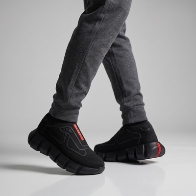 🖤❤️ Prada Cloudbust Thunder Black Sneakers 👟⚡