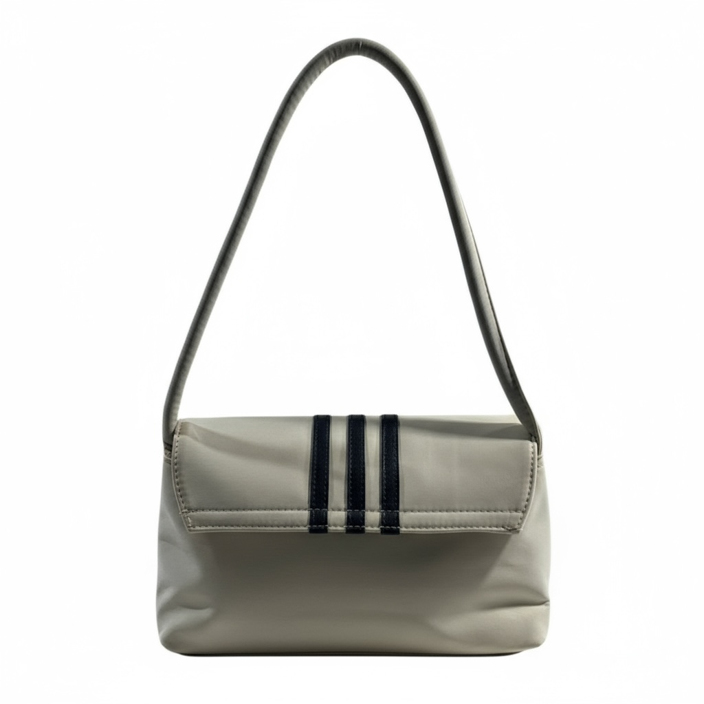 🤍 Adidas Triple-Stripe Shoulder Bag – Cream Classic Edition 🤍