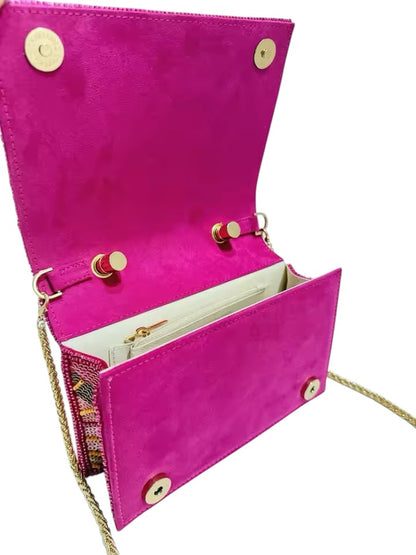 Luxury Multicolor Crystal Mini Handbag 💖✨ | Floral Statement Piece