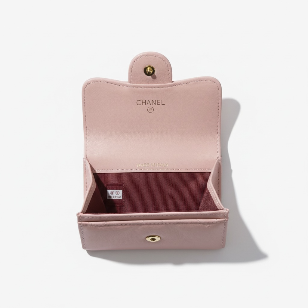 Chanel Blush Pink Quilted Compact Wallet 💗✨