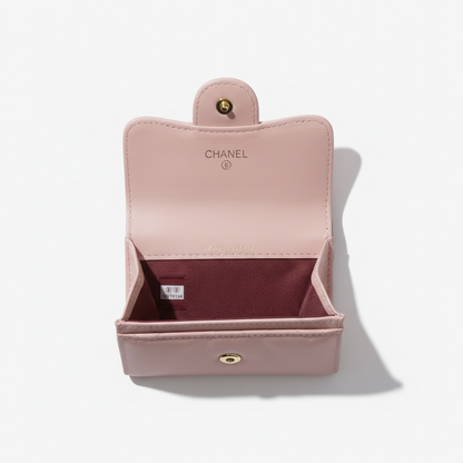 Chanel Blush Pink Quilted Compact Wallet 💗✨