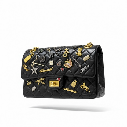 Chanel Quilted Charm Flap Bag 🖤✨
